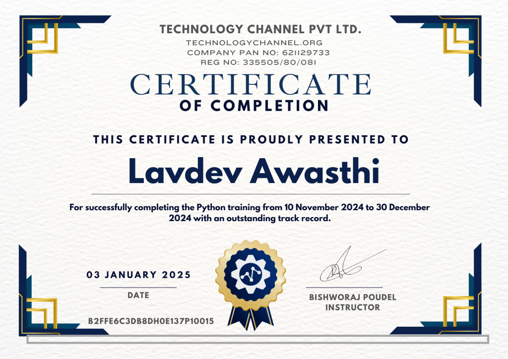 Certificate